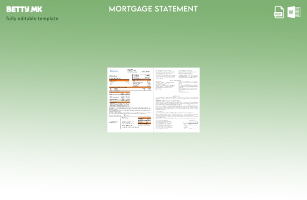 модерен стил USA Walmart Money Card изјава за хипотека во шаблон за формати Word